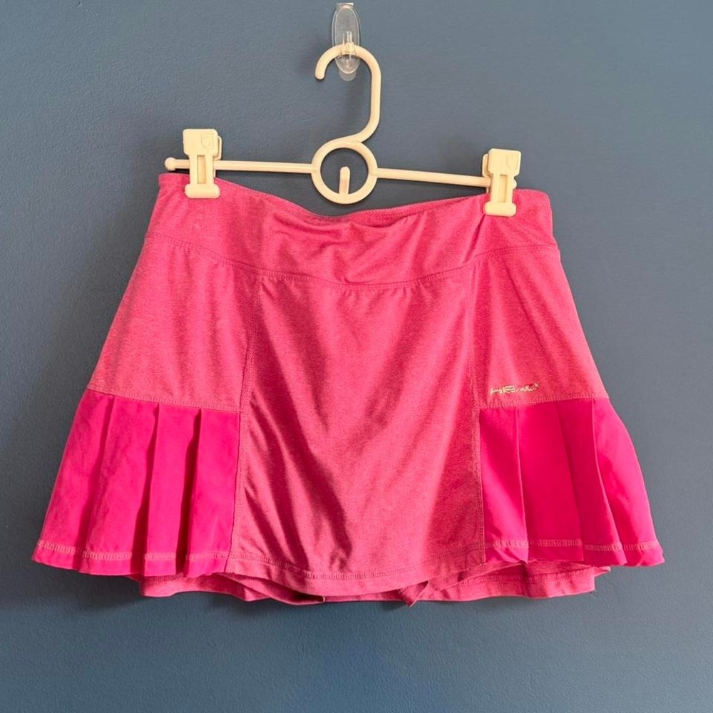 Y2K Pink Tennis Skort Women's‎ Size Medium Head Mini Pleated Ruffle Preppy